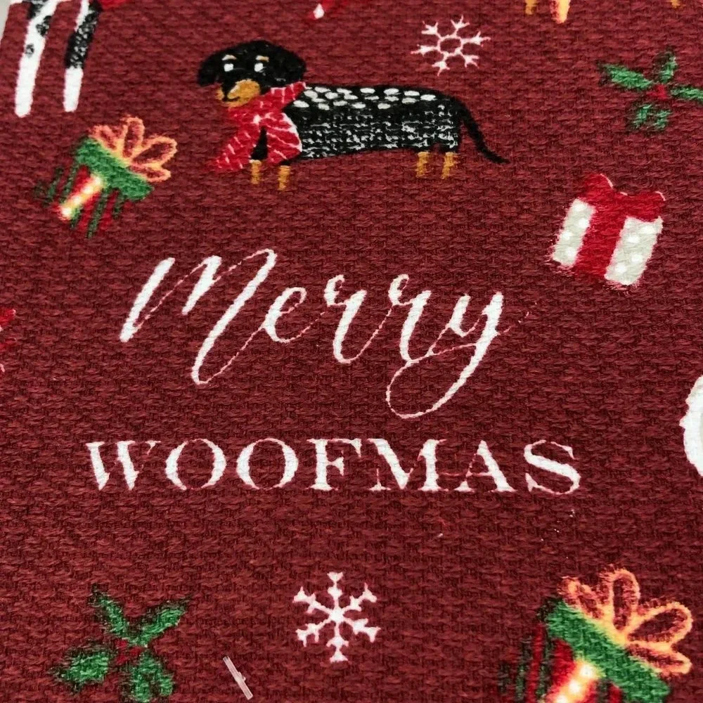 NWT winter wonderland kitchen towel merry woofmas